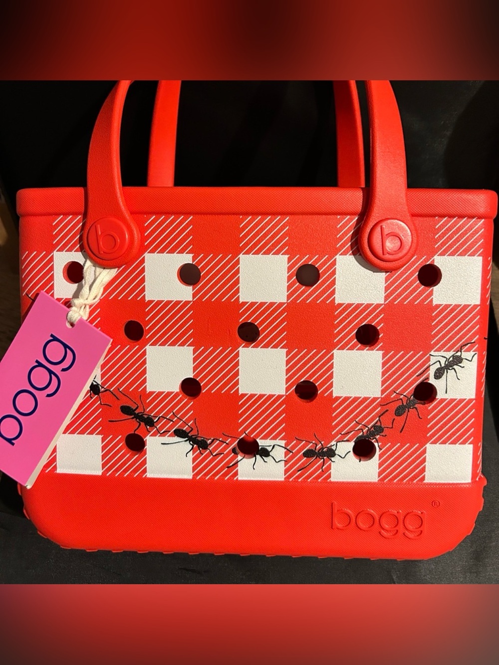 Bogg Bag Red Gingham Tote by - Picture 10 of 12